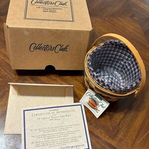 Longaberger Collector’s Club 1998 Miniature Apple Basket